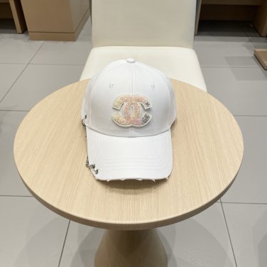 Chanel(New single baseball cap jacquard top layer cowhide fashion (68)