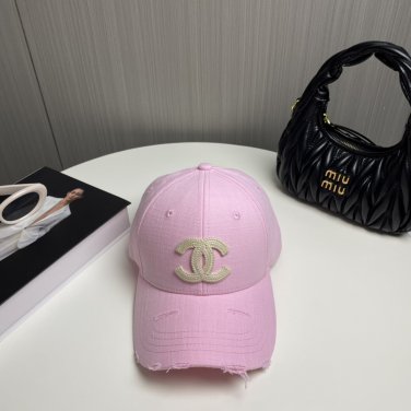 Chanel(New single baseball cap jacquard top layer cowhide fashion (77)