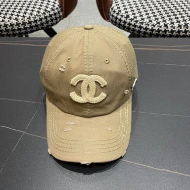 Chanel(New single baseball cap jacquard top layer cowhide fashion (84)