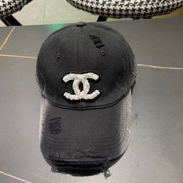 Chanel(New single baseball cap jacquard top layer cowhide fashion (87)