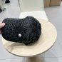 Chanel(New single baseball cap jacquard top layer cowhide fashion (100)