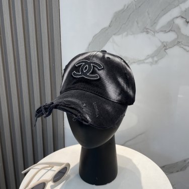 Chanel(New single baseball cap jacquard top layer cowhide fashion (110)
