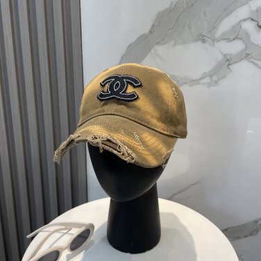 Chanel(New single baseball cap jacquard top layer cowhide fashion (111)
