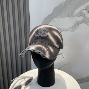 Chanel(New single baseball cap jacquard top layer cowhide fashion (112)