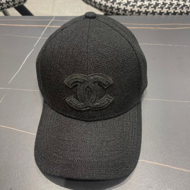 Chanel(New single baseball cap jacquard top layer cowhide fashion (123)