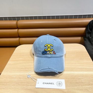 Chanel(New single baseball cap jacquard top layer cowhide fashion (139)