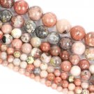 "8mm Red Rhodonite Jade Beads: Empower Your Designs"