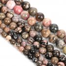 4mm: "Petite Black Dragon Vein Agate Beads: A Hint of Mystery"