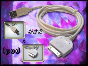 USB 2.0 DATA CABLE for iPod NANO, Video, Mini etc.