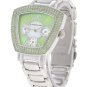 JLO Trapezoid Lime Dial Crystal Bracelet Watch