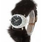 JLO Black Dial "Mink" Crystal Oval Watch