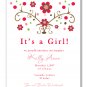 Baby Birth Boy or Girl Birth Announcements Announcement Flat Panel Cards