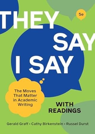 They Say / I Say with Readings Fifth 5th Edition 5e eTextbook
