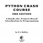 Python Crash Course, 3rd Edition 3e