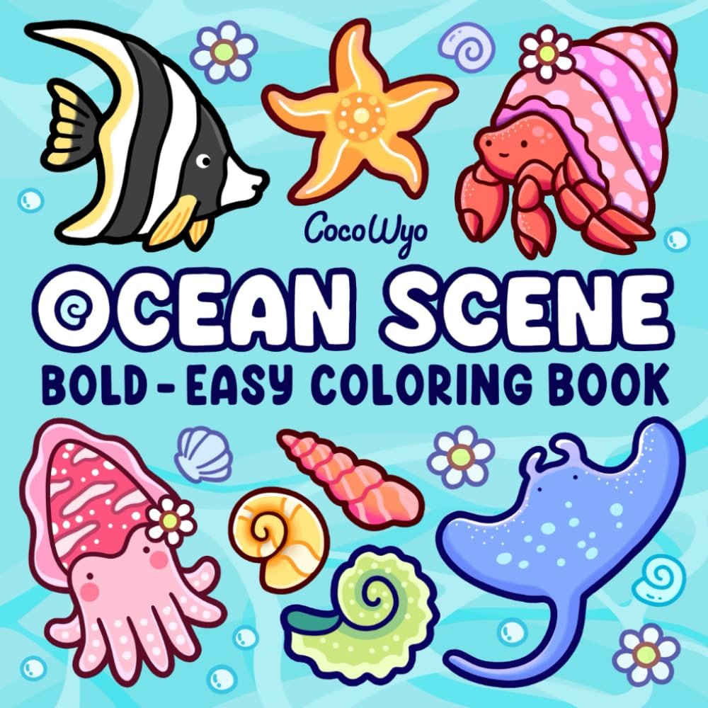 Ocean Scene: Coloring Book - Coco Wyo
