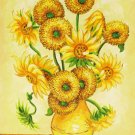 Handmade oil painting - sunflower