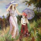 ART oil painting-repro mother child modern Figures