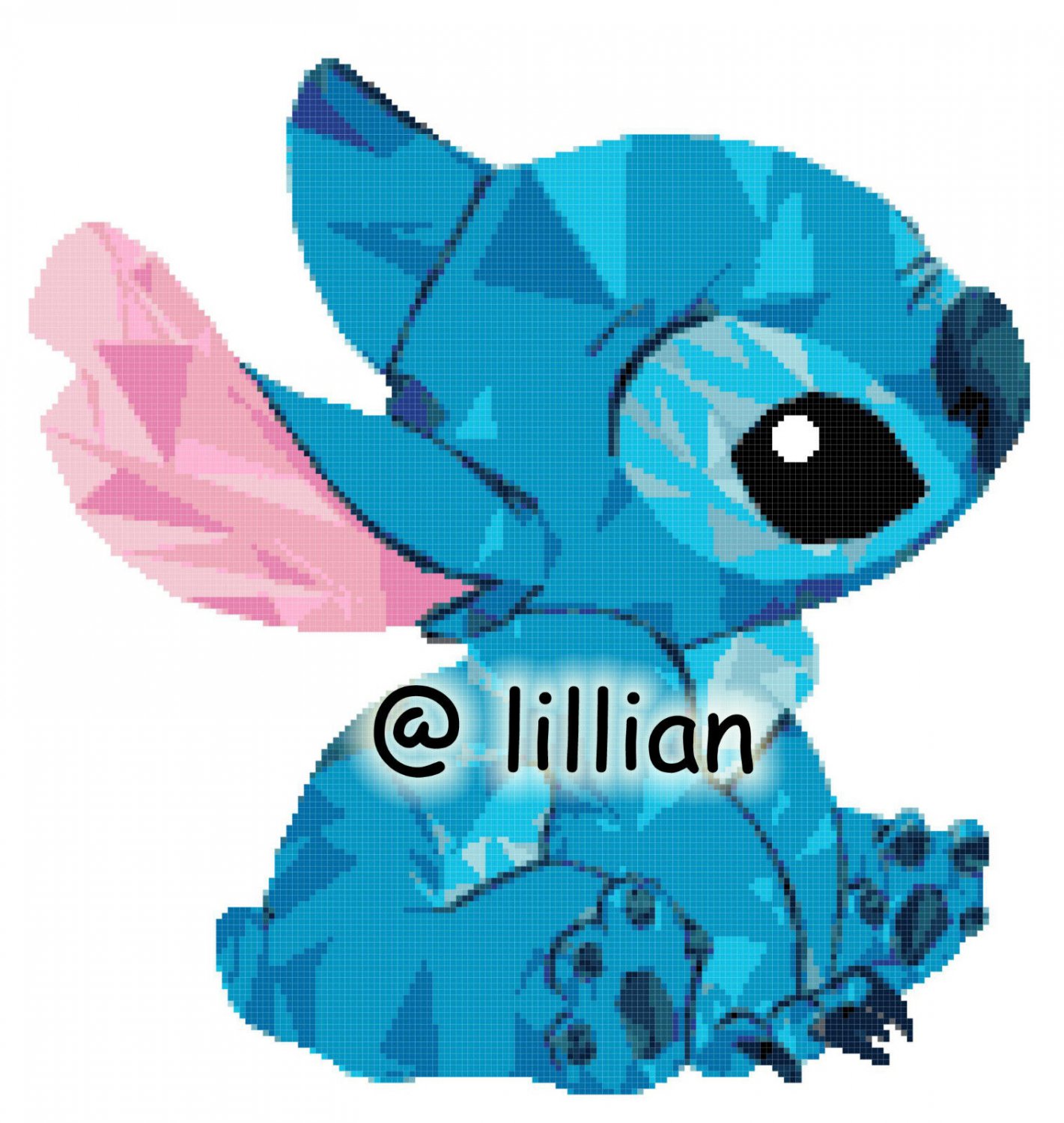 new LILO & STITCH ~ STITCH CRYSTAL Counted Cross Stitch PATTERN