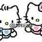 new BABY BOY BABY GIRL HELLO KITTY Counted Cross Stitch PATTERN