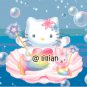 new HELLO KITTY LITTLE MERMAID Counted Cross Stitch PATTERN