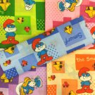 LOT 1 set 5pcs fat quarter TheSmurfSmurfsFamily Quilting Fabric NEW