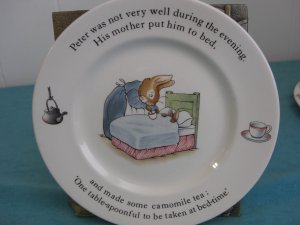 Wedgewood PETER RABBIT Beatrix Potter Bedtime Plate