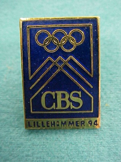 '94 Winter Olympic Games / Lillehammer  CBS  Pin