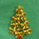 Vintage Signed AVON Christmas Tree Aurora Borealis Brooch