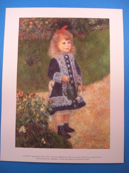 A Girl with a Watering Can by Pierre Auguste Renoir Art Print