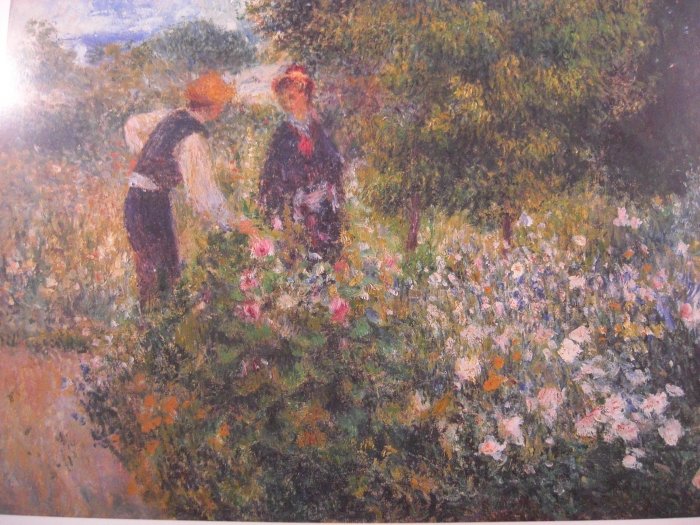 Picking Flowers by Pierre Auguste Renoir Art Print