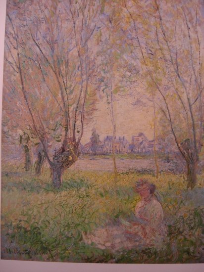 Woman Seated Under The Willows by Claude Monet Art Print