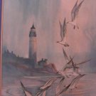 Seagulls Around the Lighthouse Print