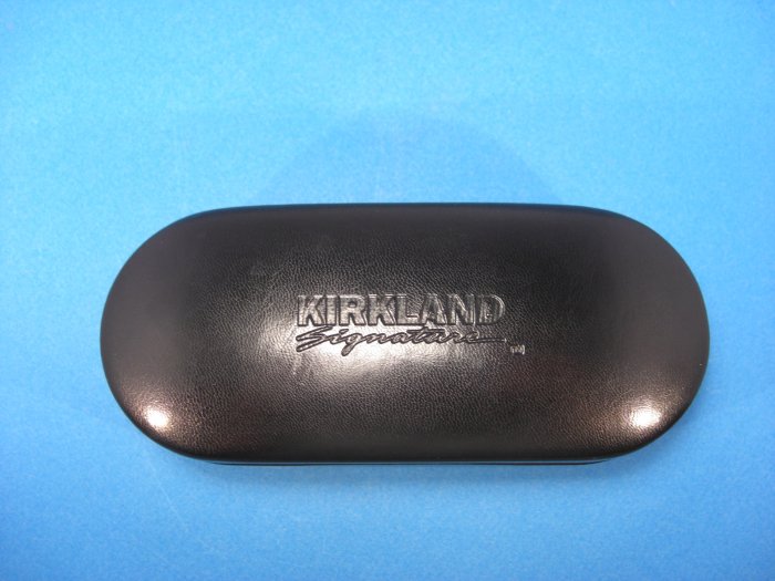 KIRKLAND Signature Eyewear Black Leather Clam Shell Case