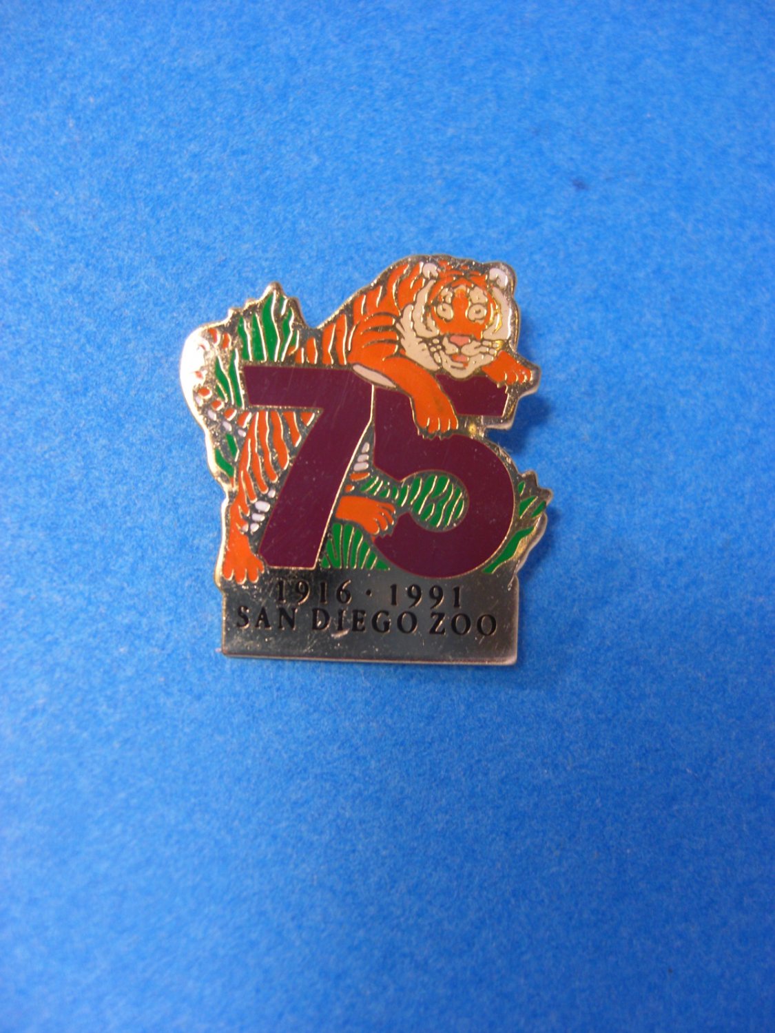 San Diego Zoo 75th Celebration Tiger River Lapel Pin