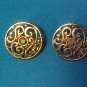 Earrings Clip Round Goldtone