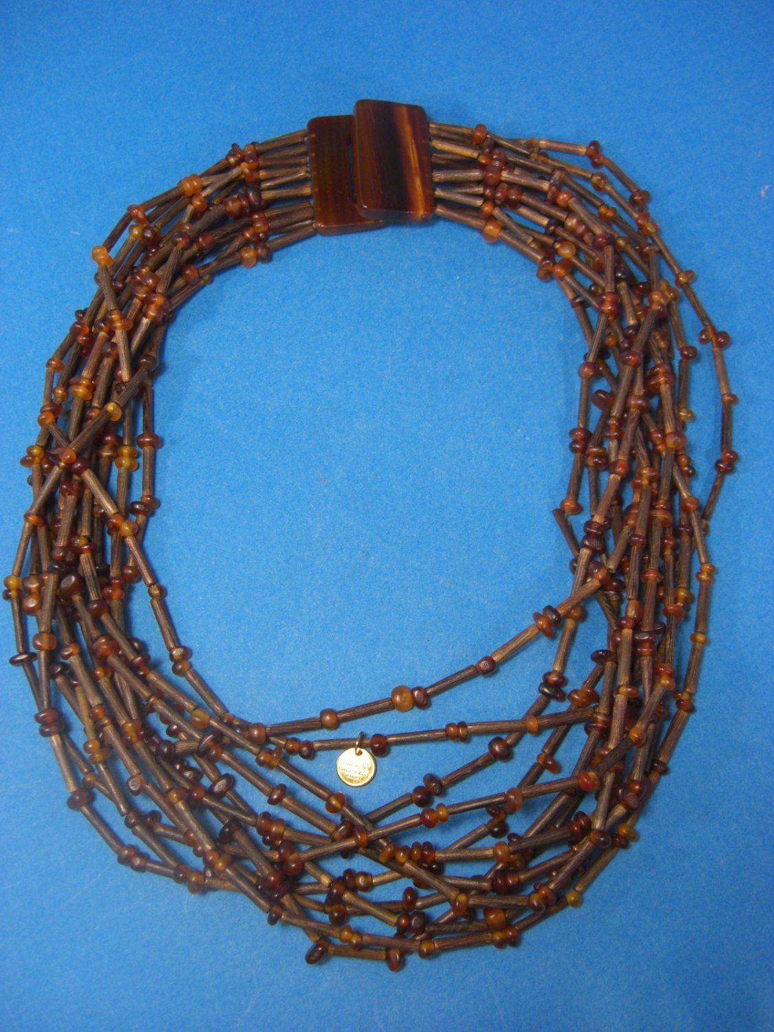 Gerda Lynggaard for Monies Horn Amber Choker  Tribal
