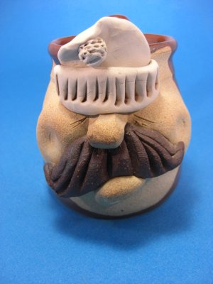 Golfer Pottery Hand Made Face Mug