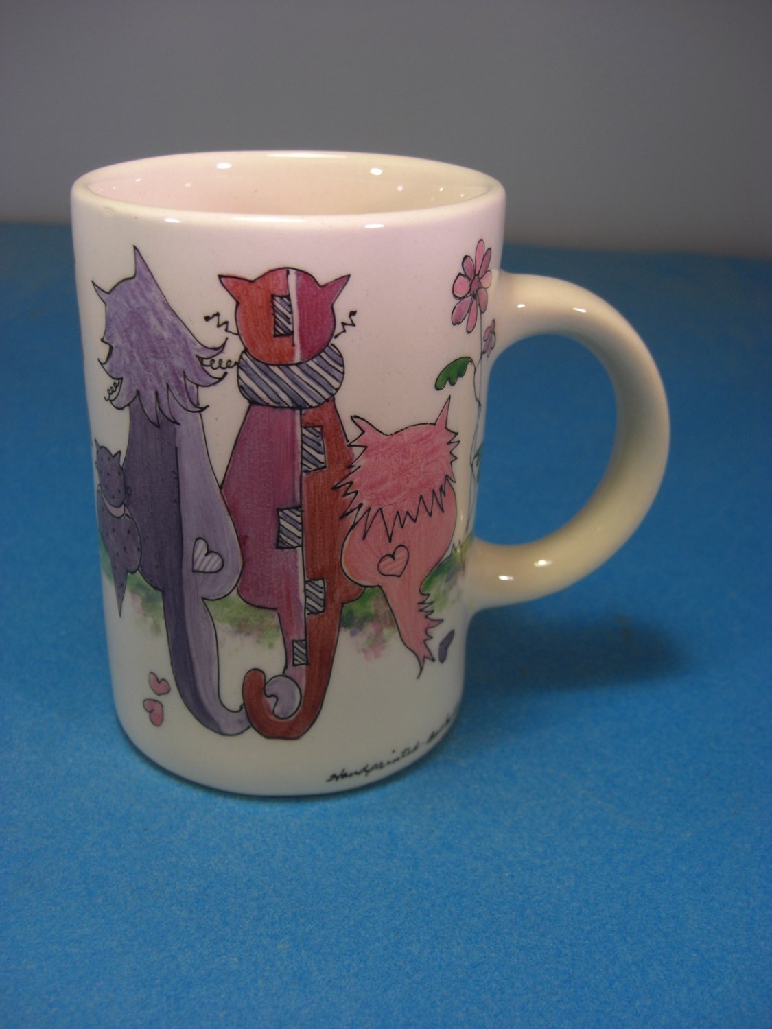 The Backside Series Cat Kitty Feline Ceramic Mug 1994