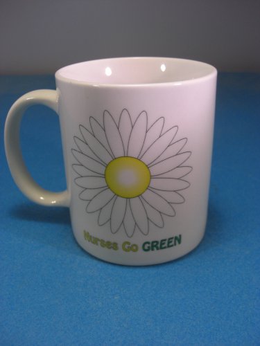 Nurses Go Green Daisy Ceramic Mug