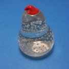 Vintage Clear Glass Pear Paperweight Wales Bubbles Japan