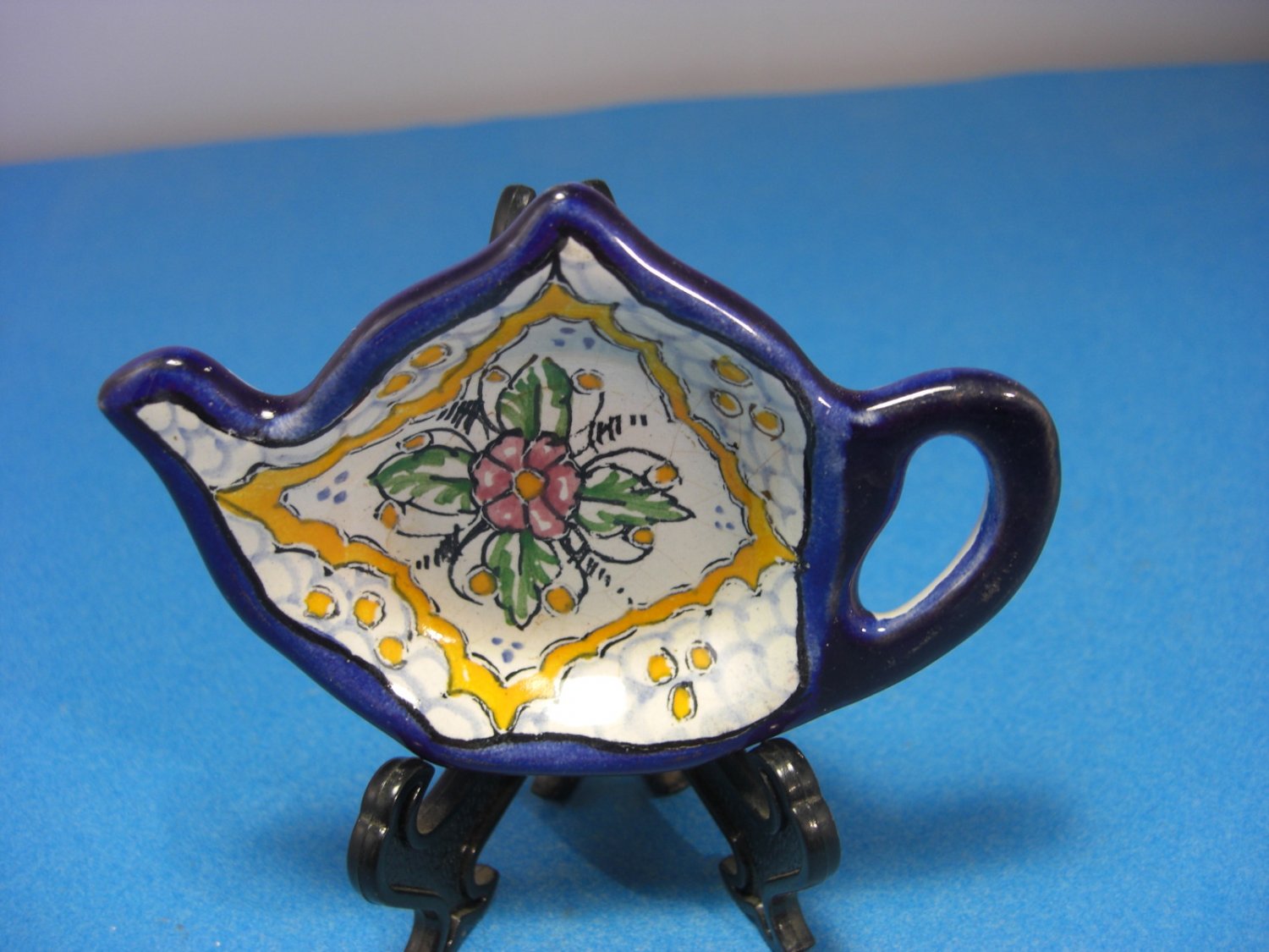 Ansar Pottery Teapot Shaped Teabag Holder Tea Bag Caddy