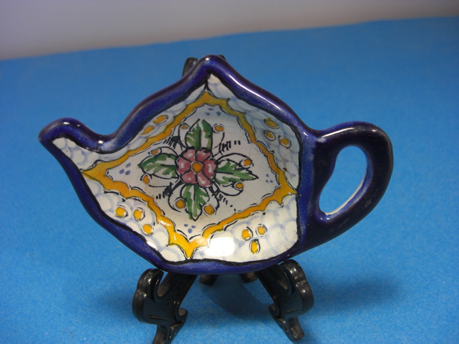 Ansar Pottery Teapot Shaped Teabag Holder Tea Bag Caddy