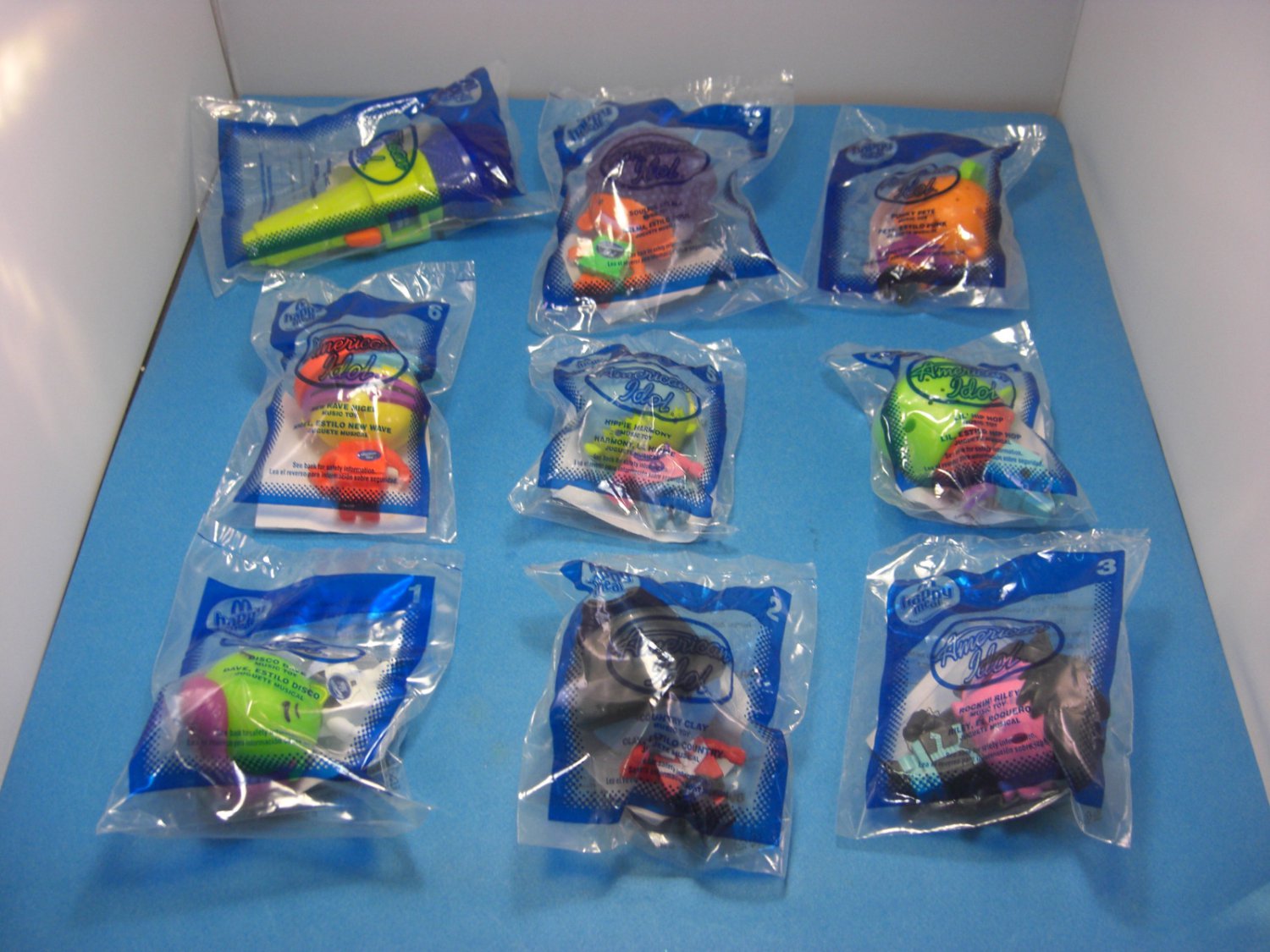 American Idol 2008 Mcdonalds Complete Set Of 9 Happy Meal Toys