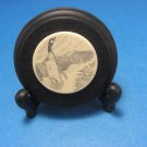 Flying Duck Round Resin Paperweight