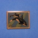 USPS Killer Whale 25c Postage Stamp Pin