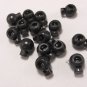 100 x Black Ball Cord Locks Toggles Round Cordlocks