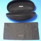 PRADA Black Large Sunglasses Hard Clam Shell Case With Cloth