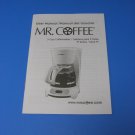 NEW Mr. Coffee 5-Cup Coffeemaker TF Series User Instruction Manual Sunbeam