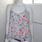 Elodie Nordstrom Blue Orange Pink Floral Hi Low Tank Top Floral Print Size Junior L Polyester