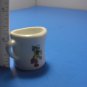 Tiny Miniature Ceramic Mug Cup Man Hitting Basketball
